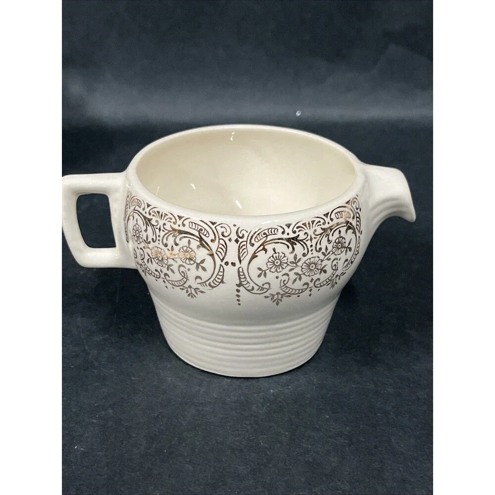 VTG Rare American Limoges Triumph China D’or Milk/ Creamer #1T-S284 22k Gold‎